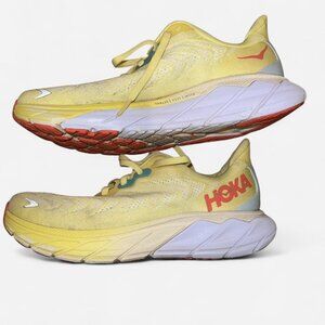 Hoka One One Arahi 6 Womens 8b Yellow Mesh Running Gym Training Shoes Sneakers